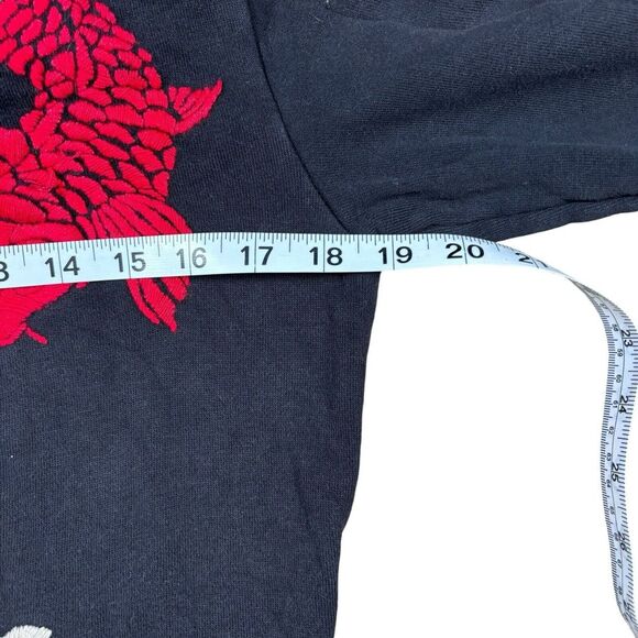 Mens Zip Up Hoodie Japanese Embroidered Streetwear Punk Sweatshirt Goldfish Sz S - Picture 11 of 13